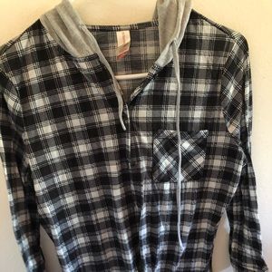 Flannel with hood